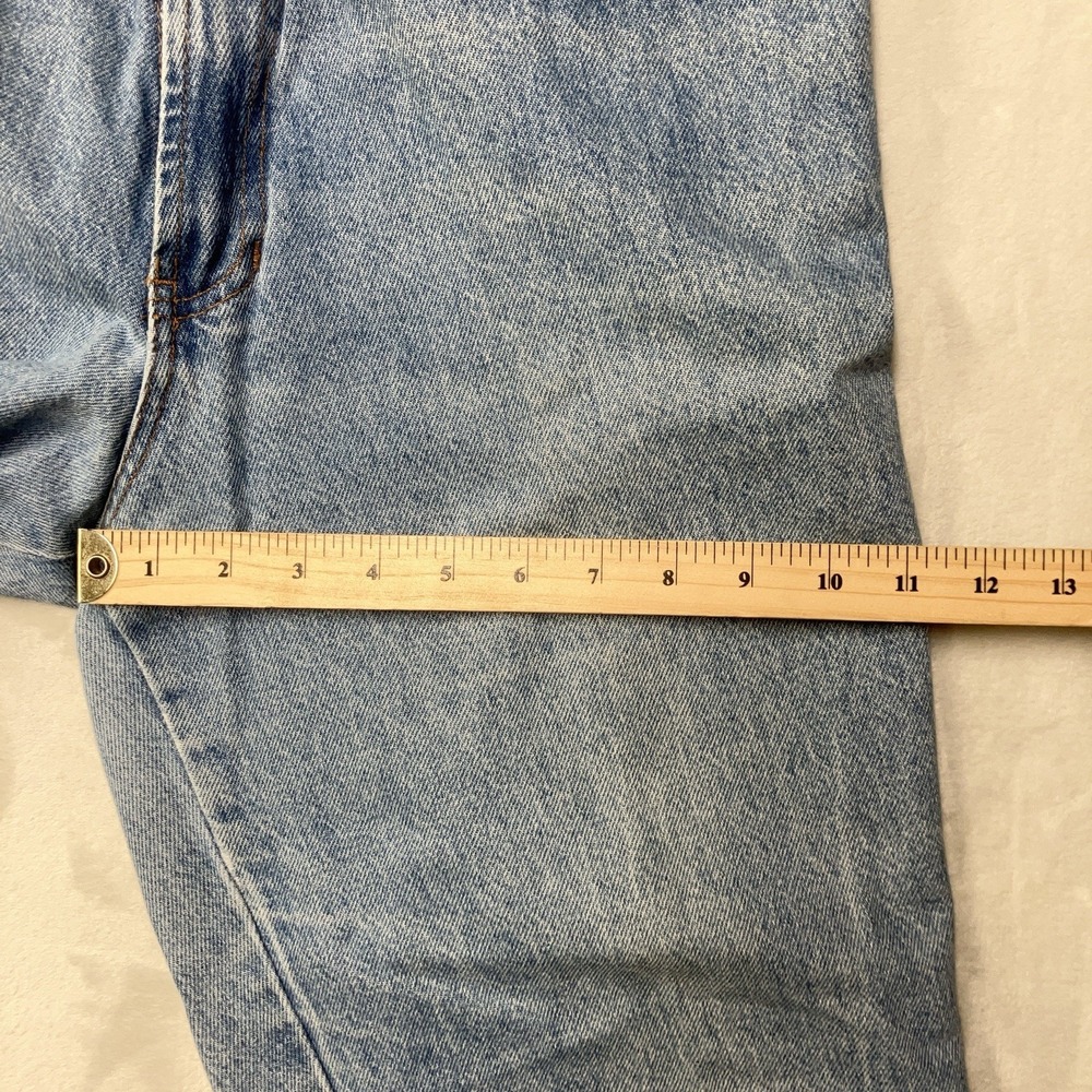 Vintage 80s 90s Abercrombie and Fitch Womens 14 Light Wash High Waist USA Made - Picture 8 of 9